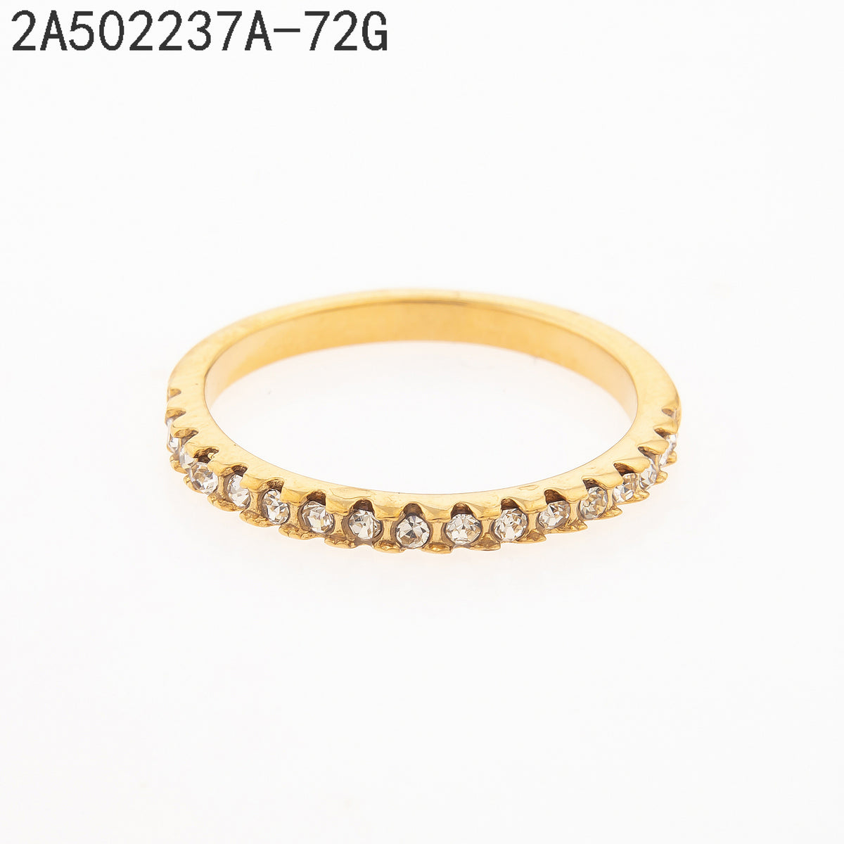 Anillo Zirconia blanca Dorado