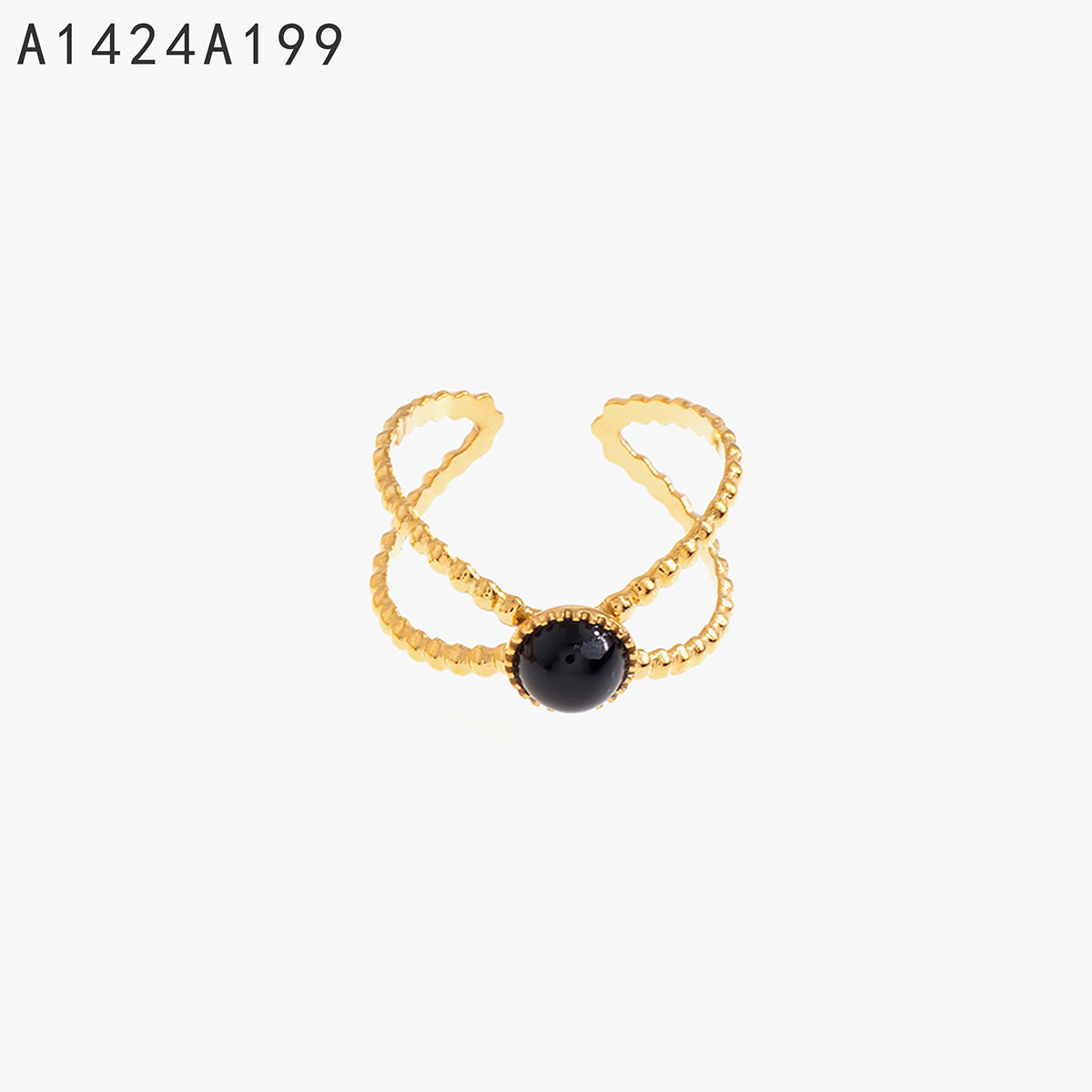 Anillo Double Loop Stone