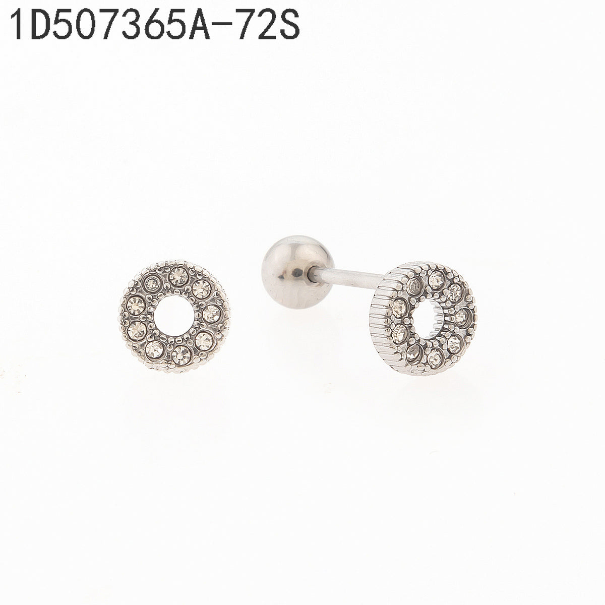 Pendientes Zirconia blanca Plateado