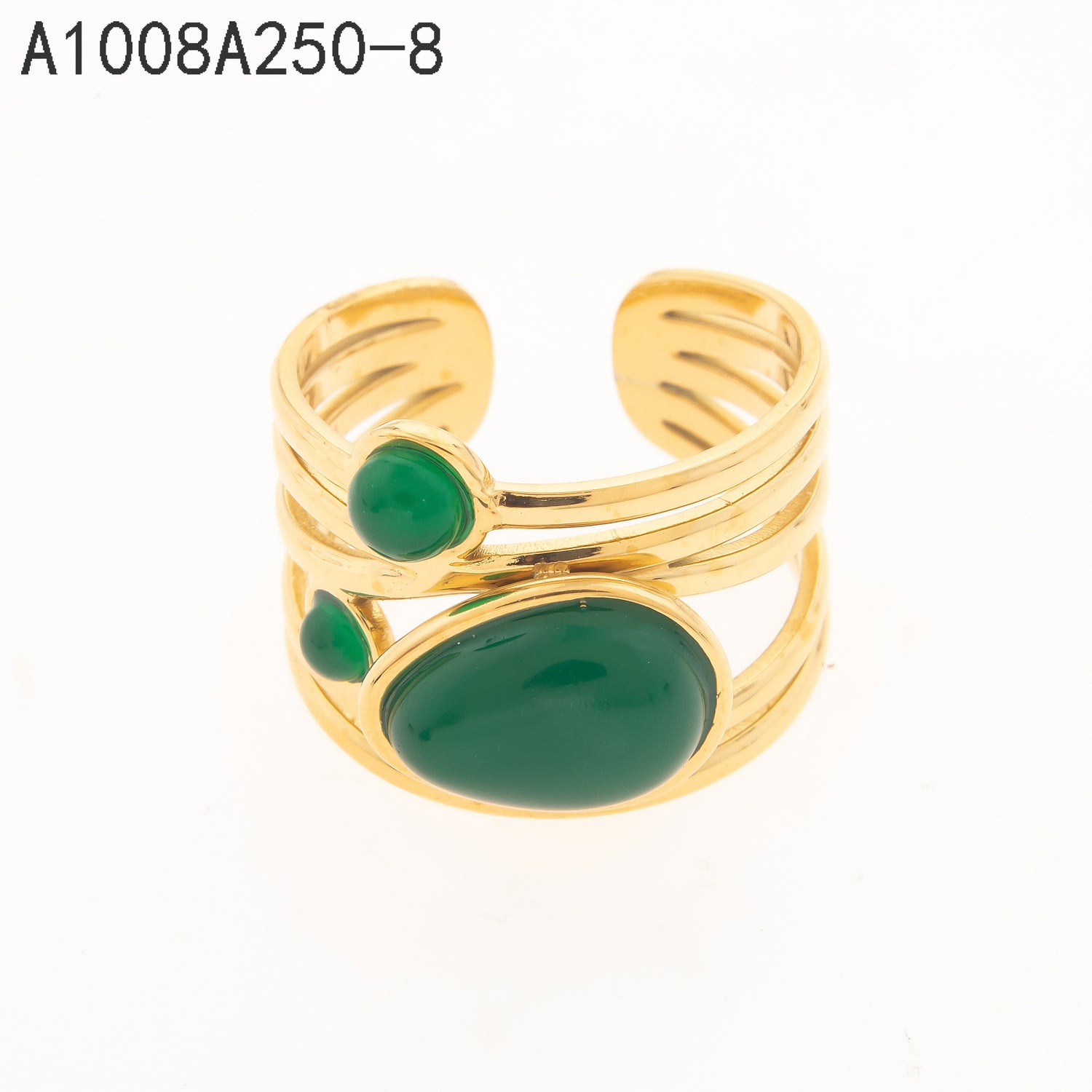 Anillo Multi Band Oval Stone