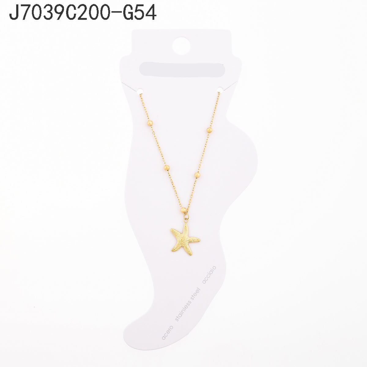 Tobillera  Dorado Estrella de mar