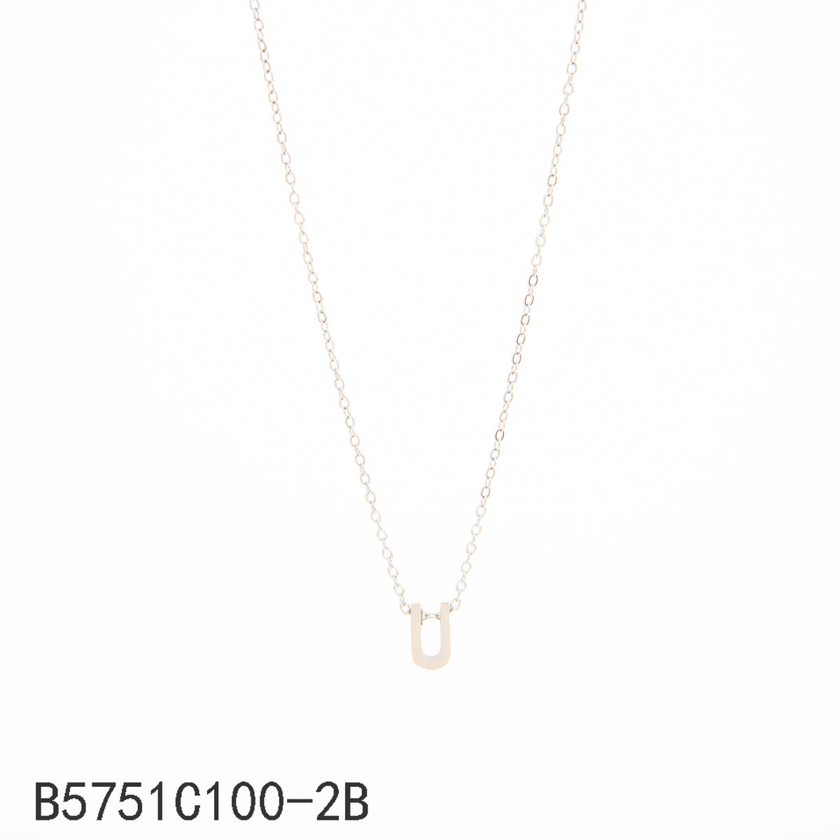 Collar Plateado Letra