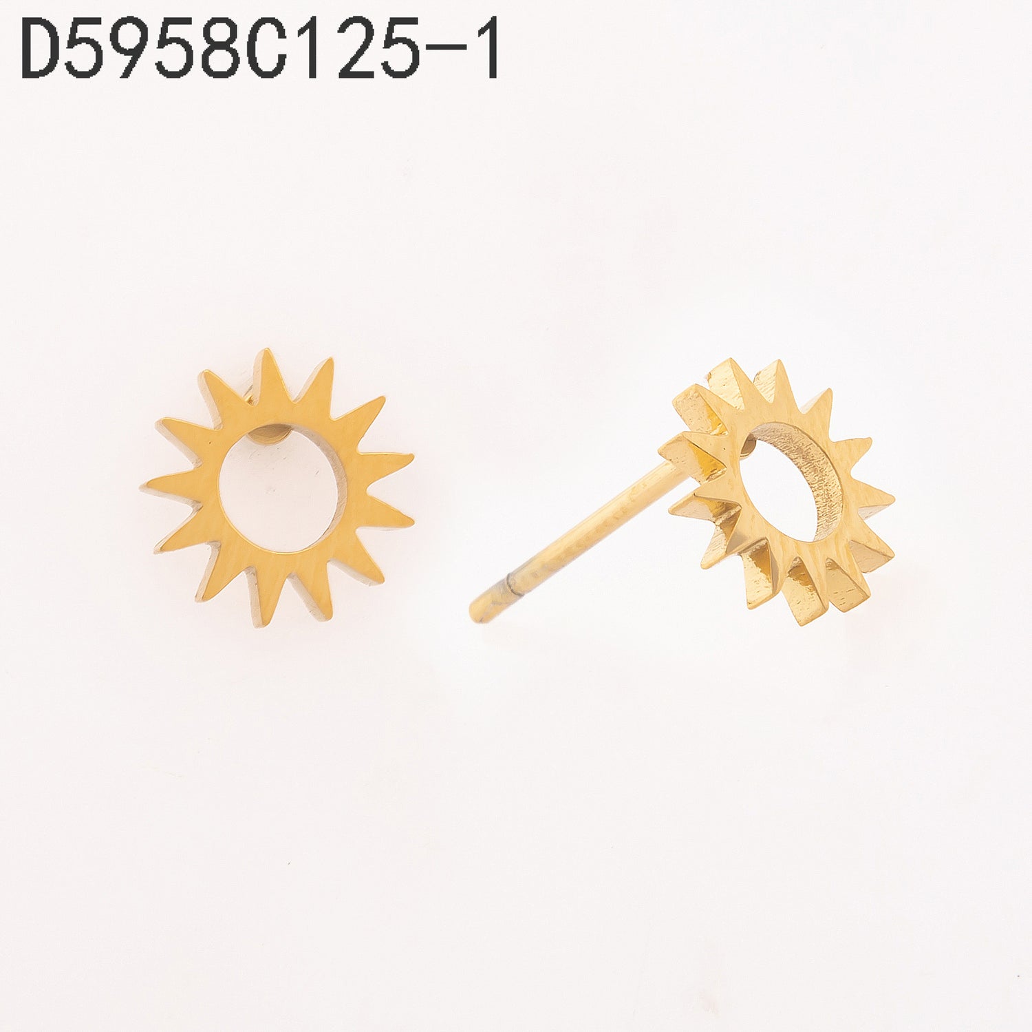 Pendientes con hebilla Oro Grueso 14K