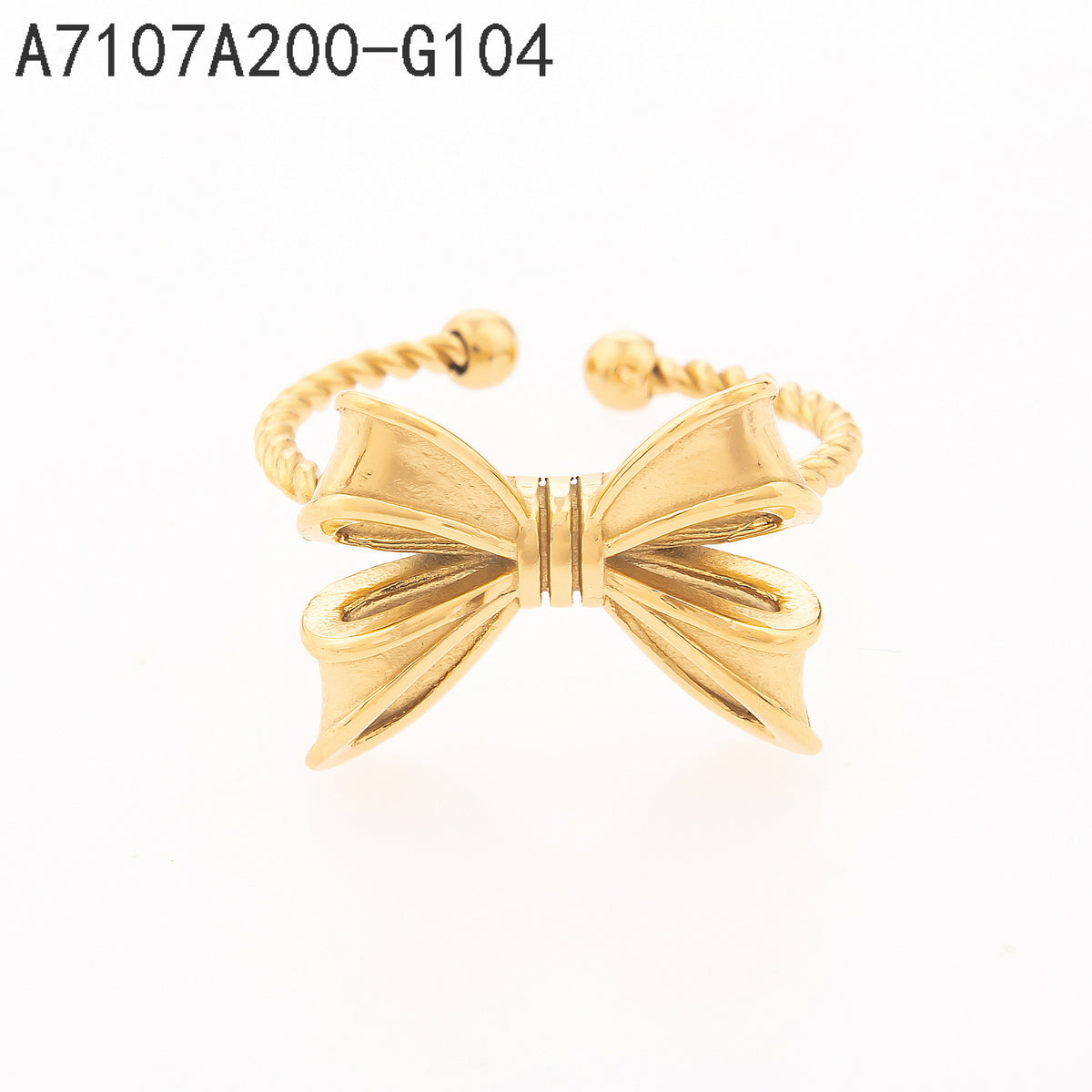 Anillo  Dorado Cinta de mariposa