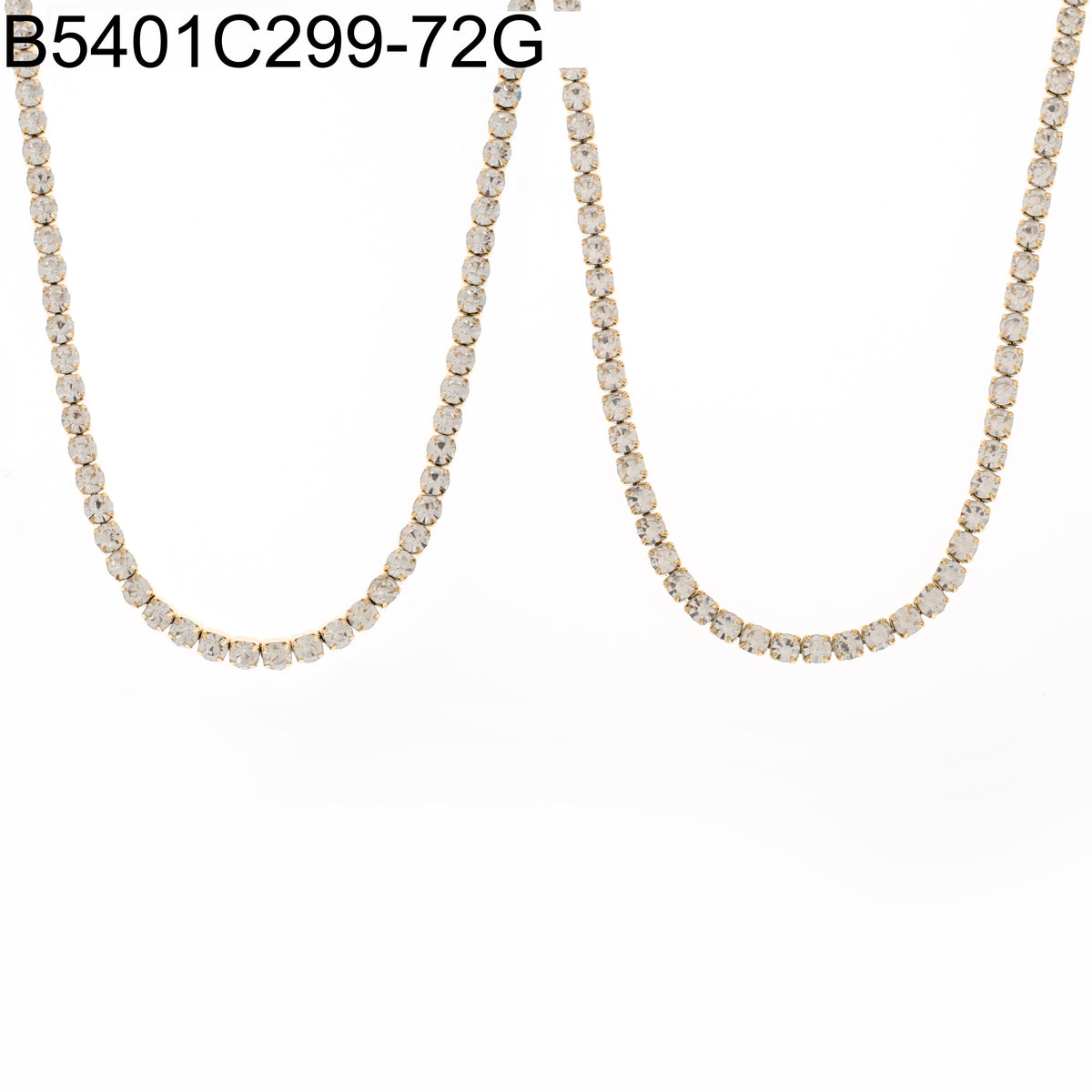 Collar Zirconia blanca Dorado