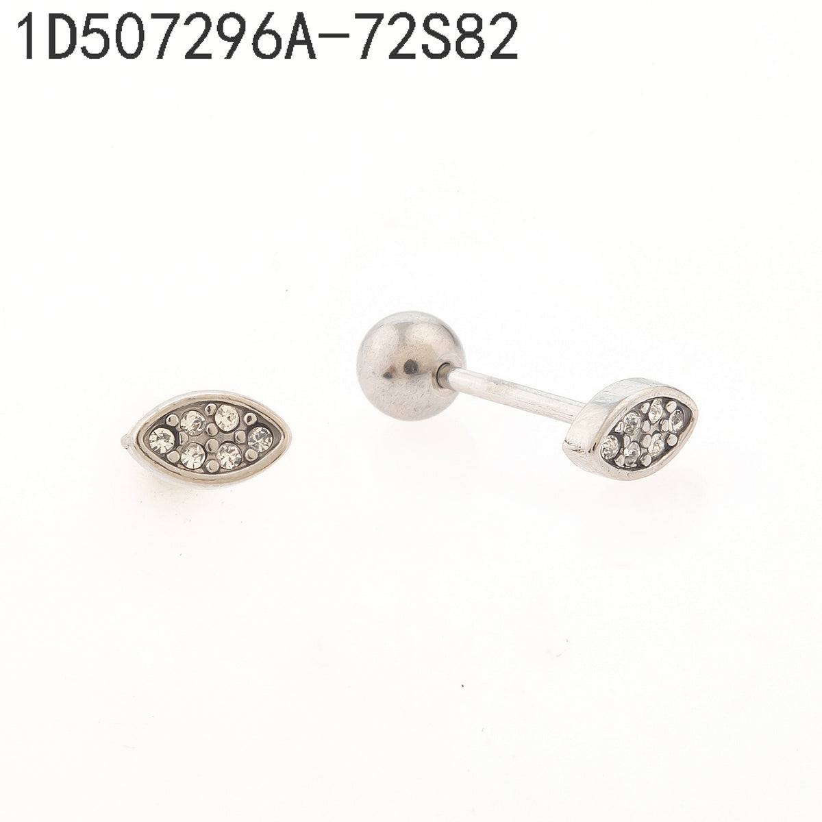 Pendientes Zirconia blanca Plateado Ojo