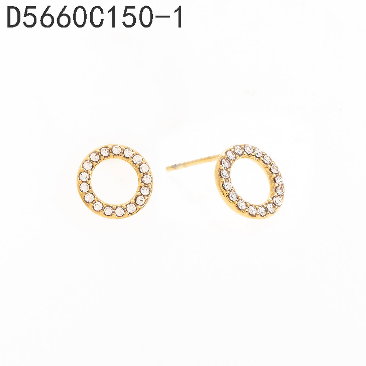 Pendientes Zirconia blanca Dorado
