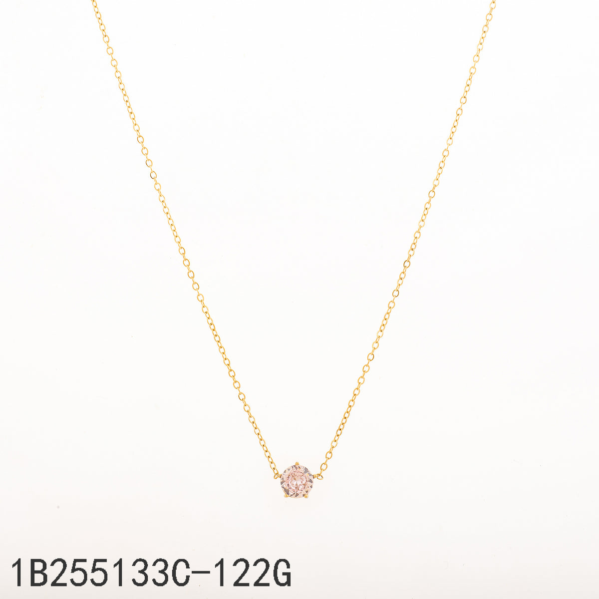 Collar Rosa clara Dorado