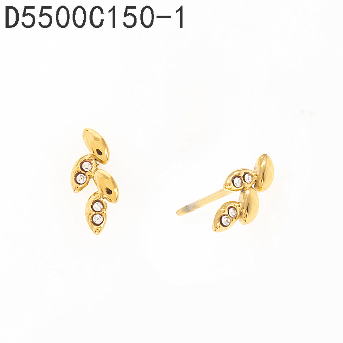 Pendientes con cierre de circonita Oro Grueso 14K
