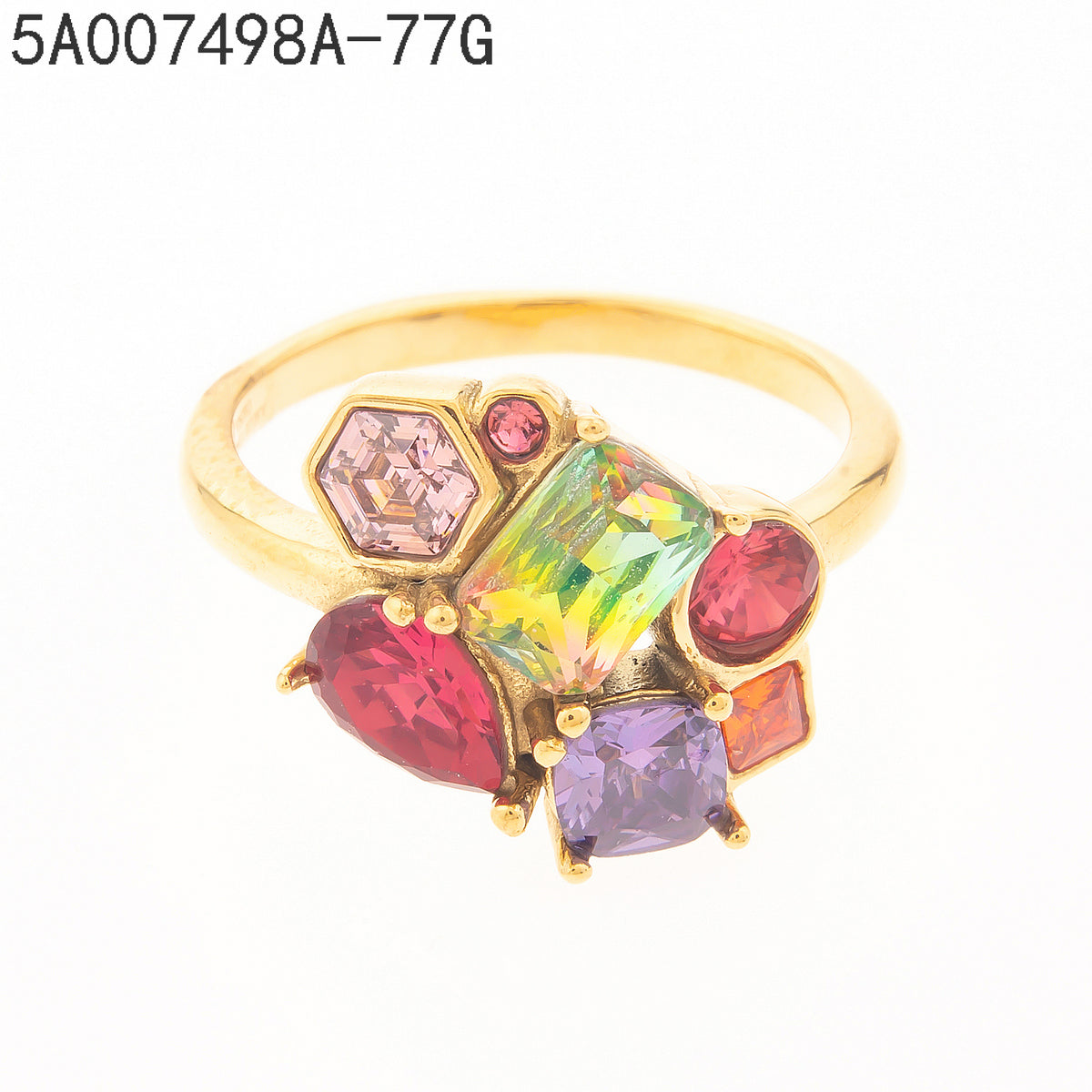 Anillo Multicolor Dorado
