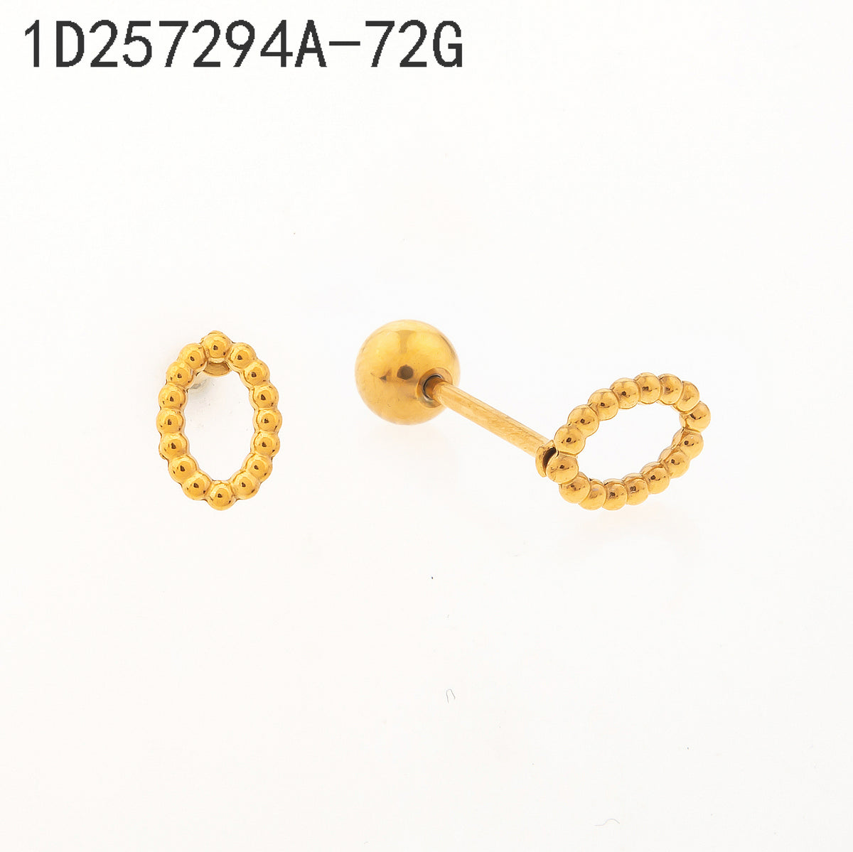 Pendientes Zirconia blanca Dorado