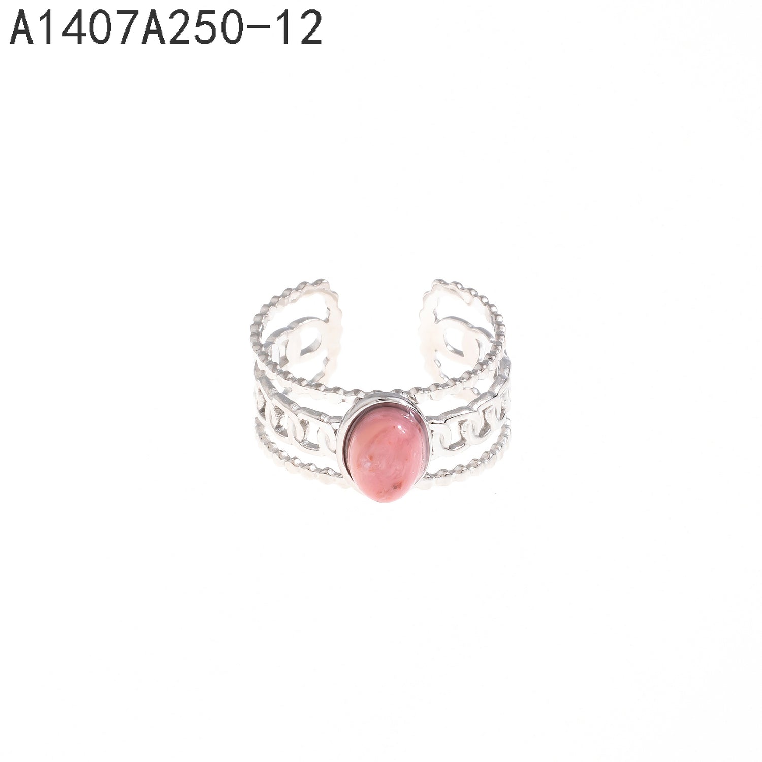 Anillo de piedra roja (plata)