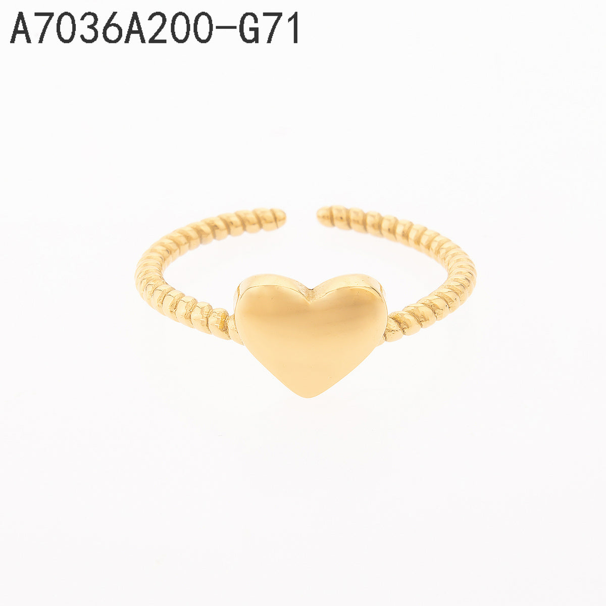 Anillo  Dorado Corazón