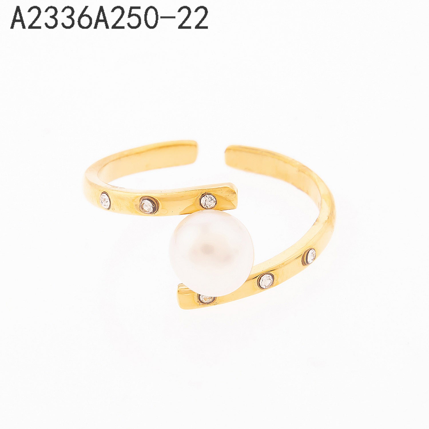 Anillo de perlas Oro Grueso 14K