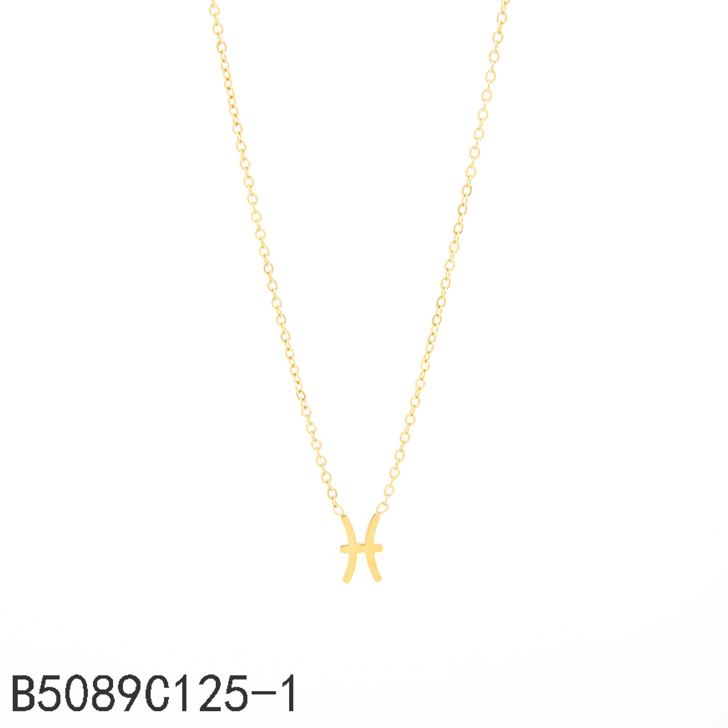 Collar de Piscis Oro Grueso 14K