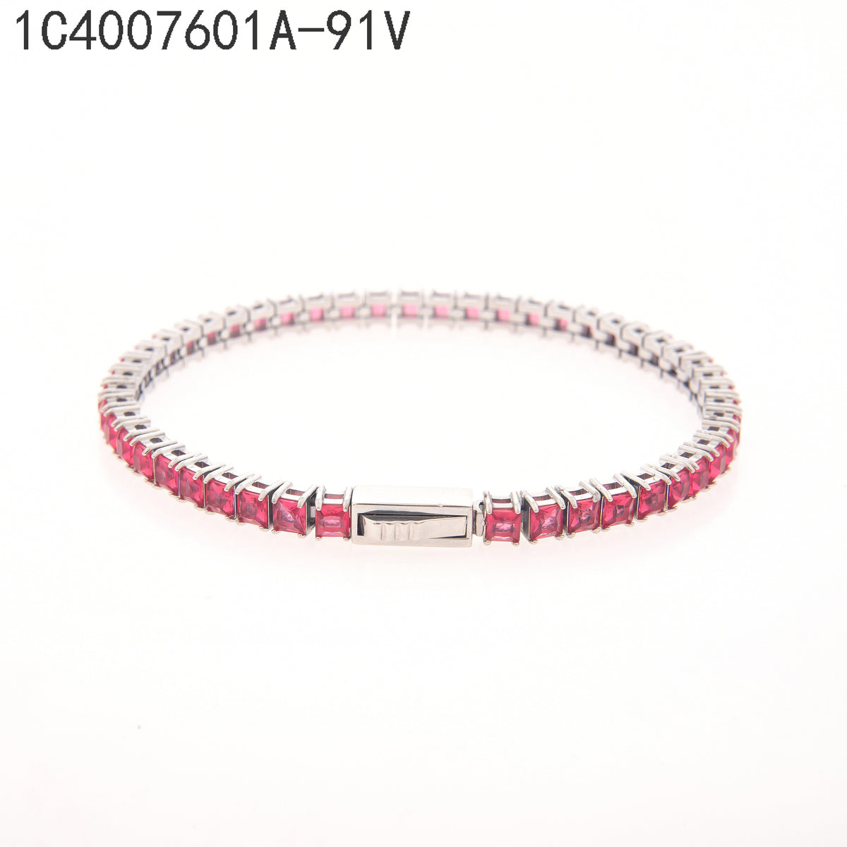 Pulsera Rubí Oro Blanco
