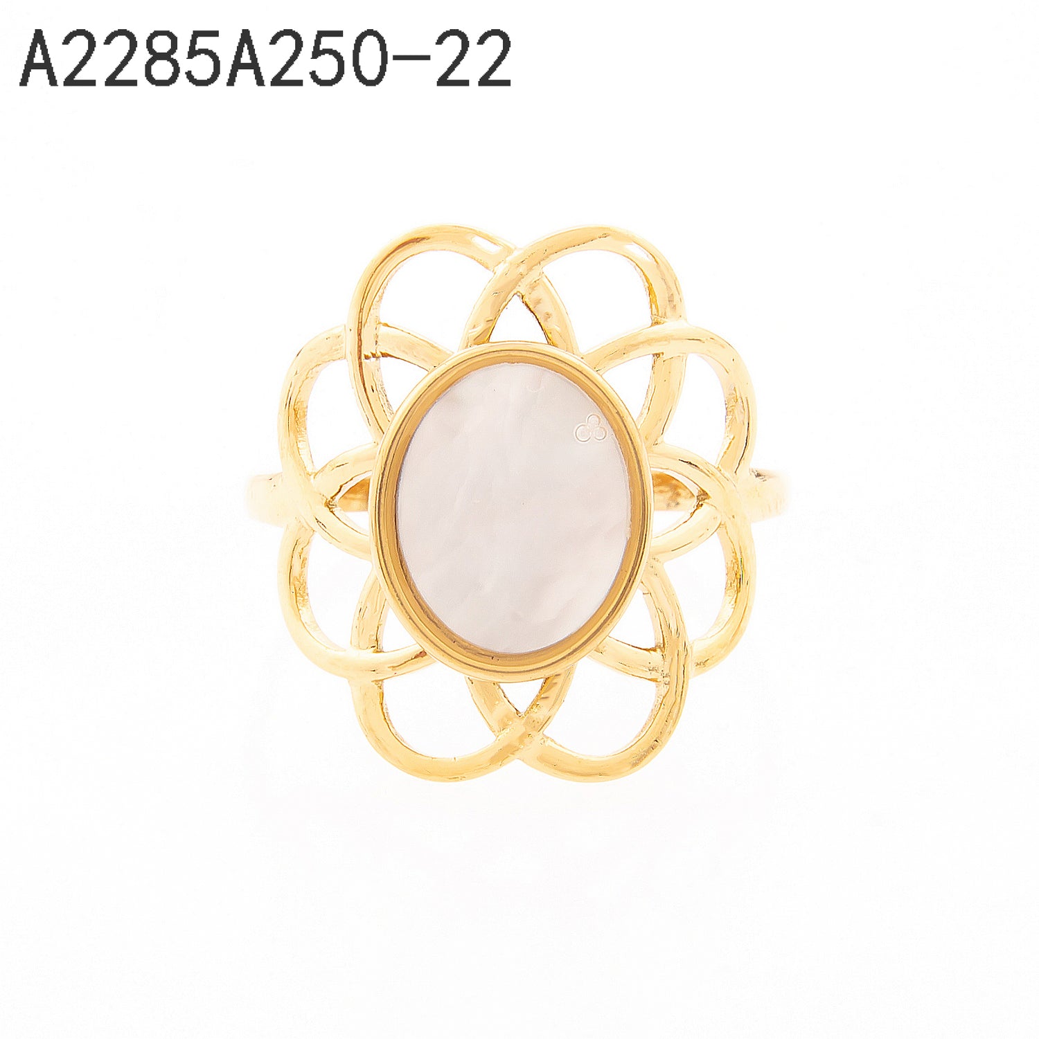 Anillo de nácar Oro Grueso 14K