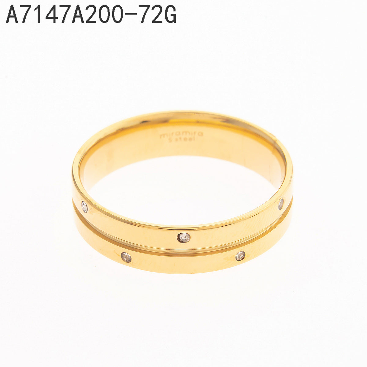 Anillo Zirconia blanca Dorado