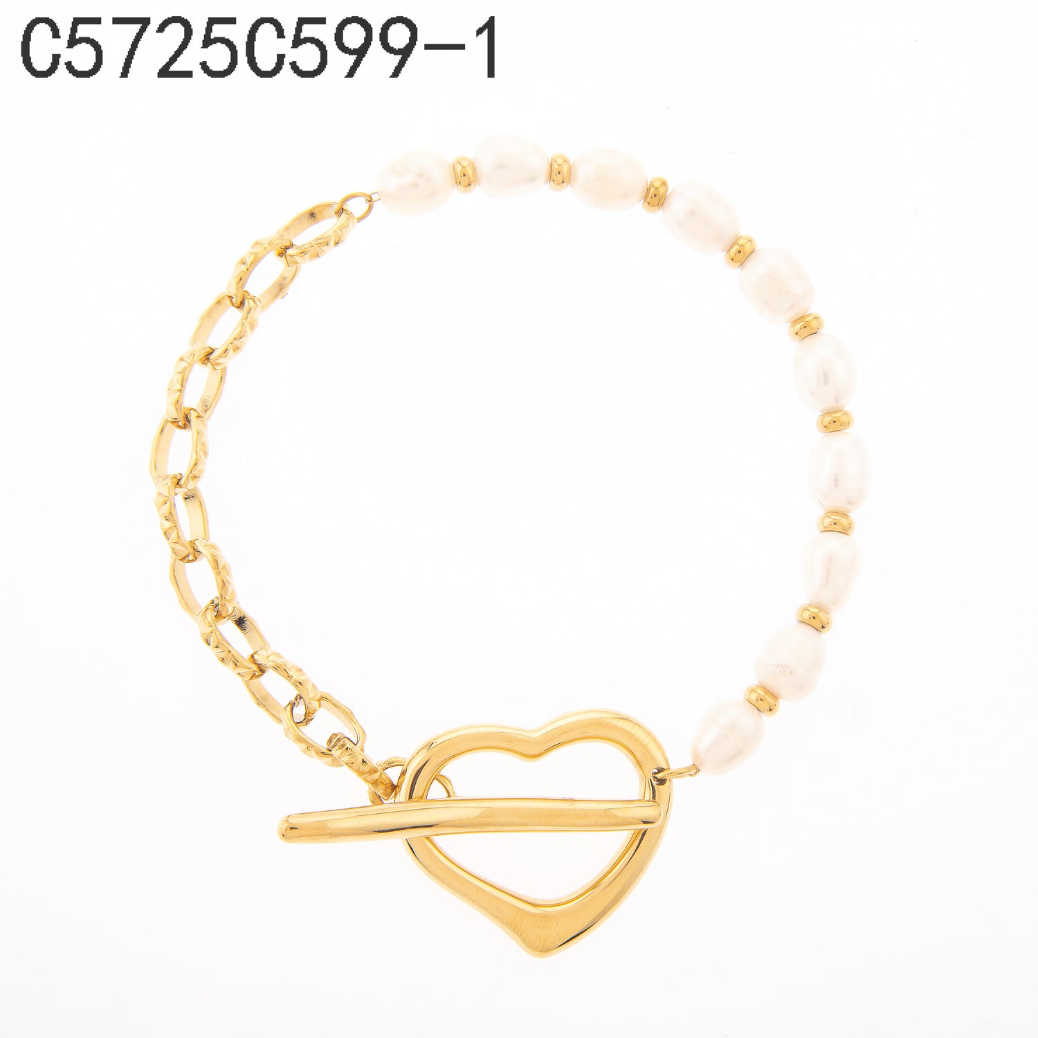 Pulsera de perlas Oro Grueso 14K