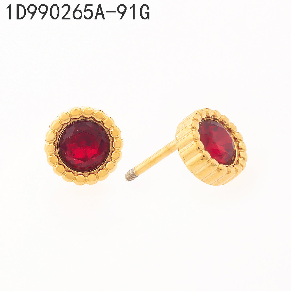 Pendientes Rubí Dorado