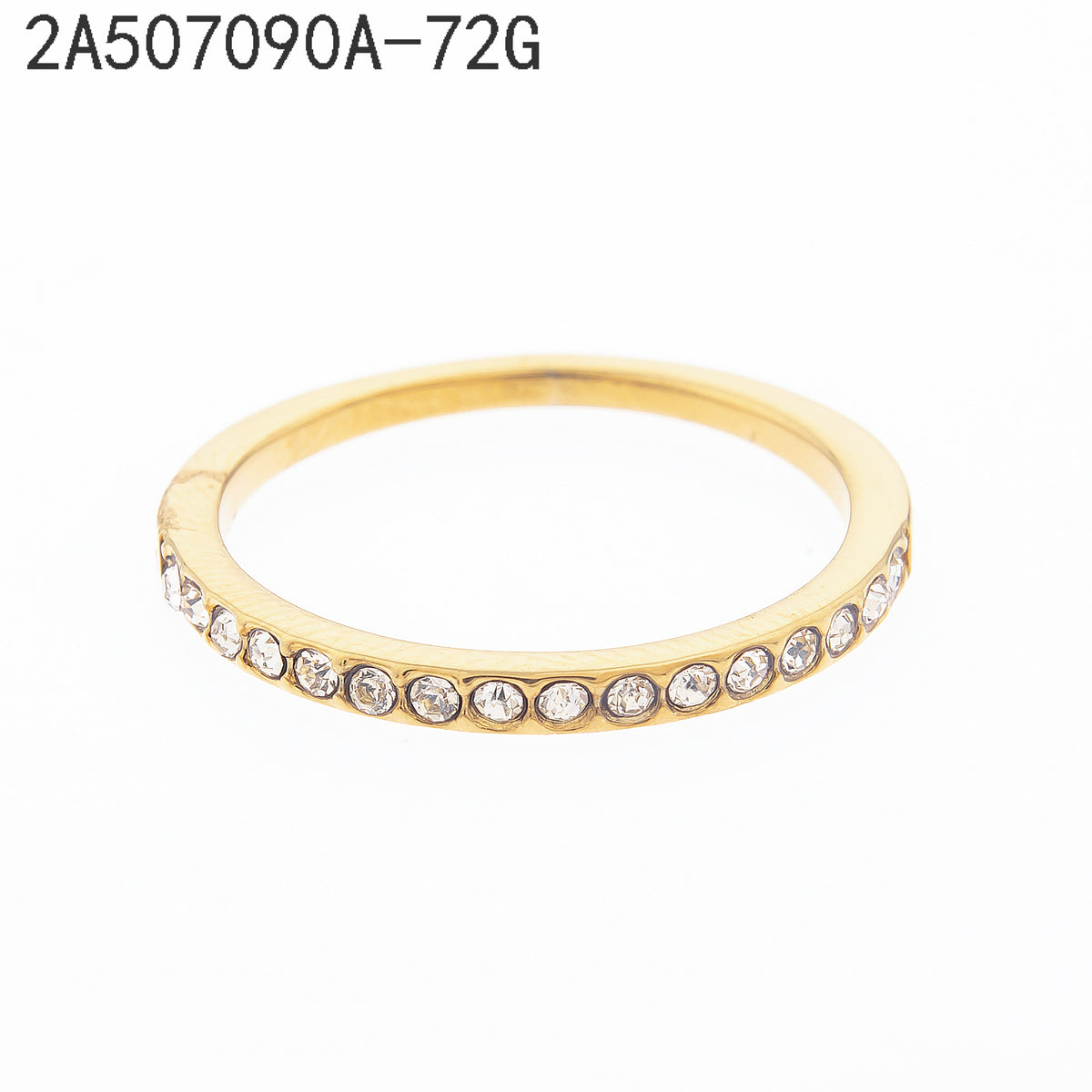 Anillo Zirconia blanca Dorado