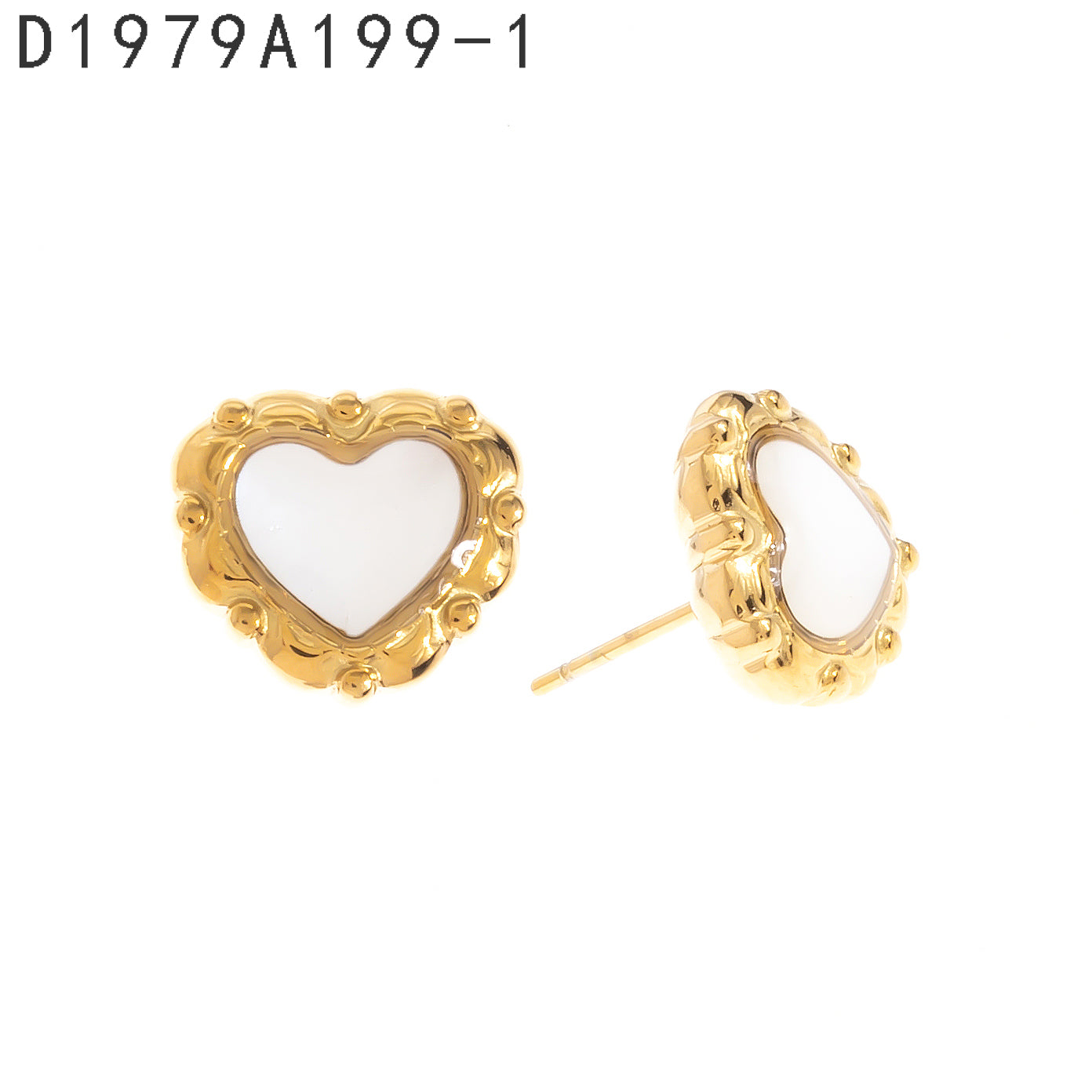 Pendientes de nácar Oro Grueso 14K