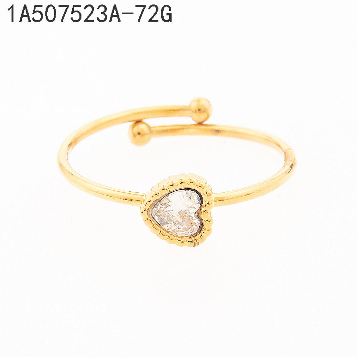 Anillo Zirconia blanca Dorado
