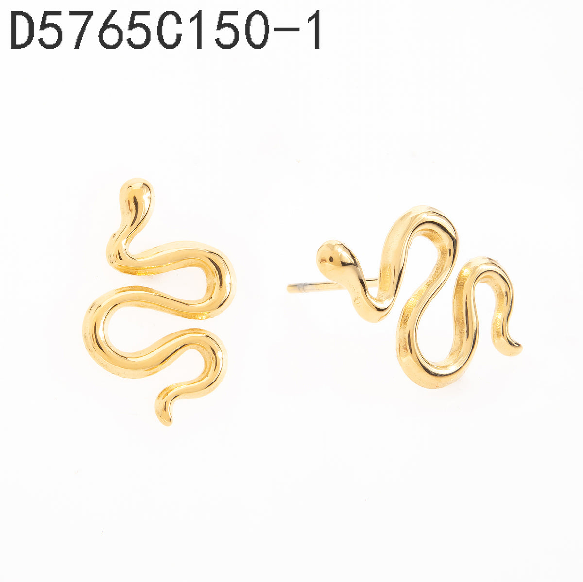 Broqueles  Dorado Serpiente