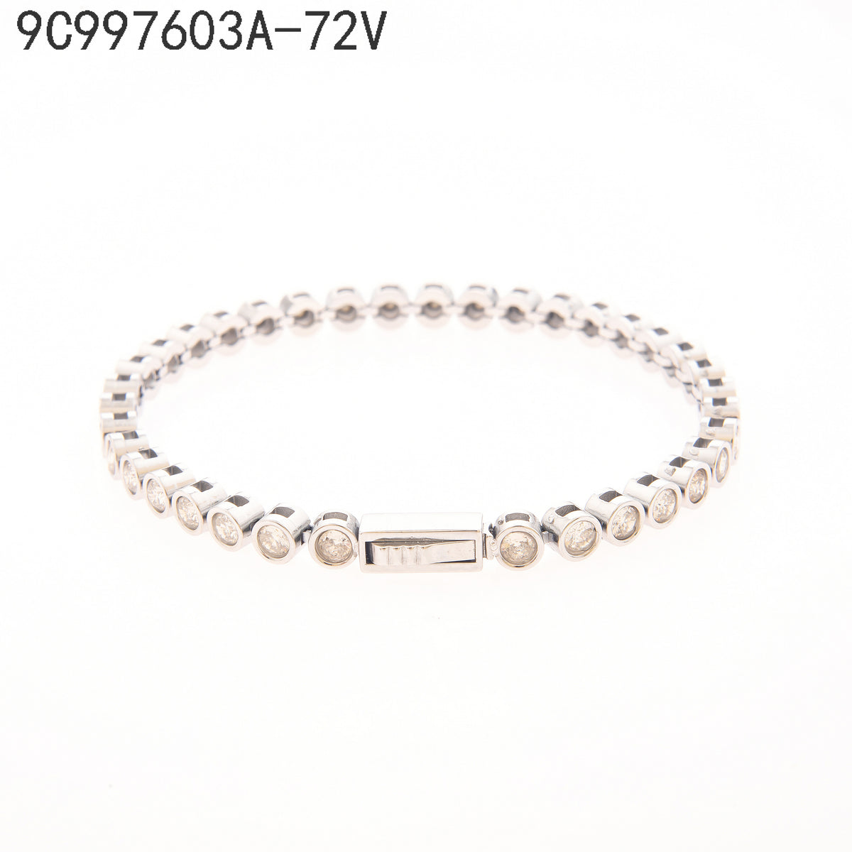 Pulsera Zirconia blanca Oro Blanco