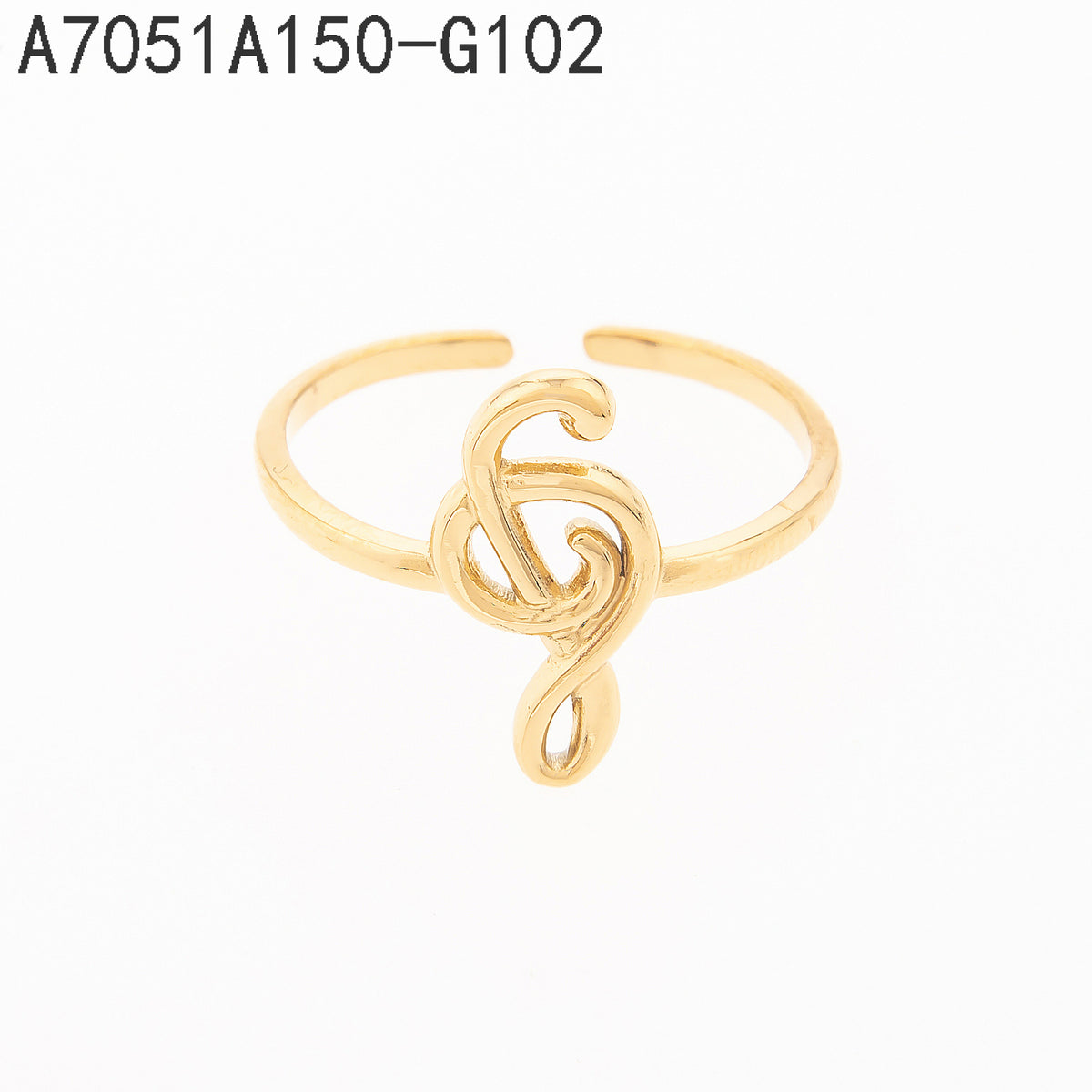 Anillo  Dorado Simbolo de musica