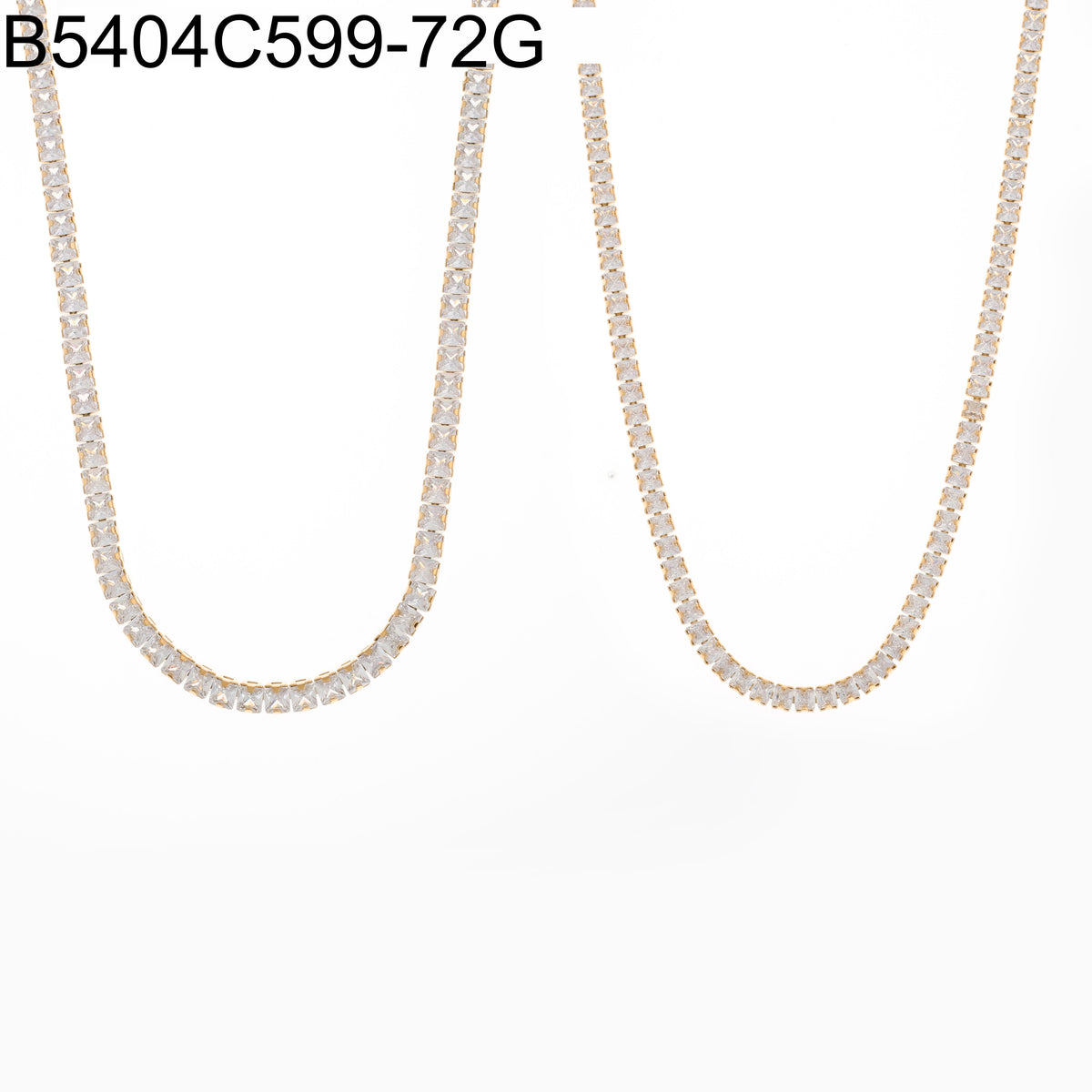 Collar Zirconia blanca Dorado