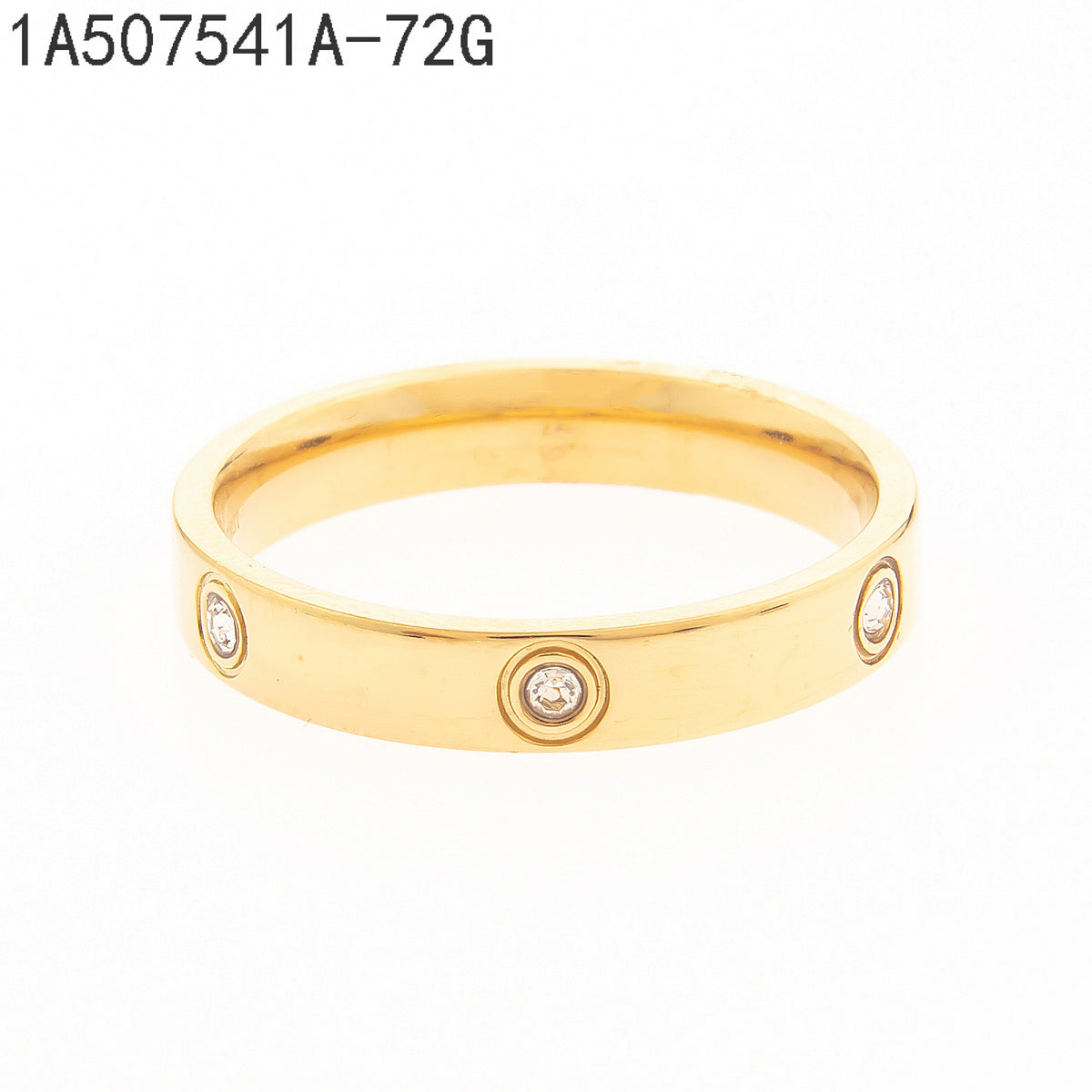 Anillo Zirconia blanca Dorado