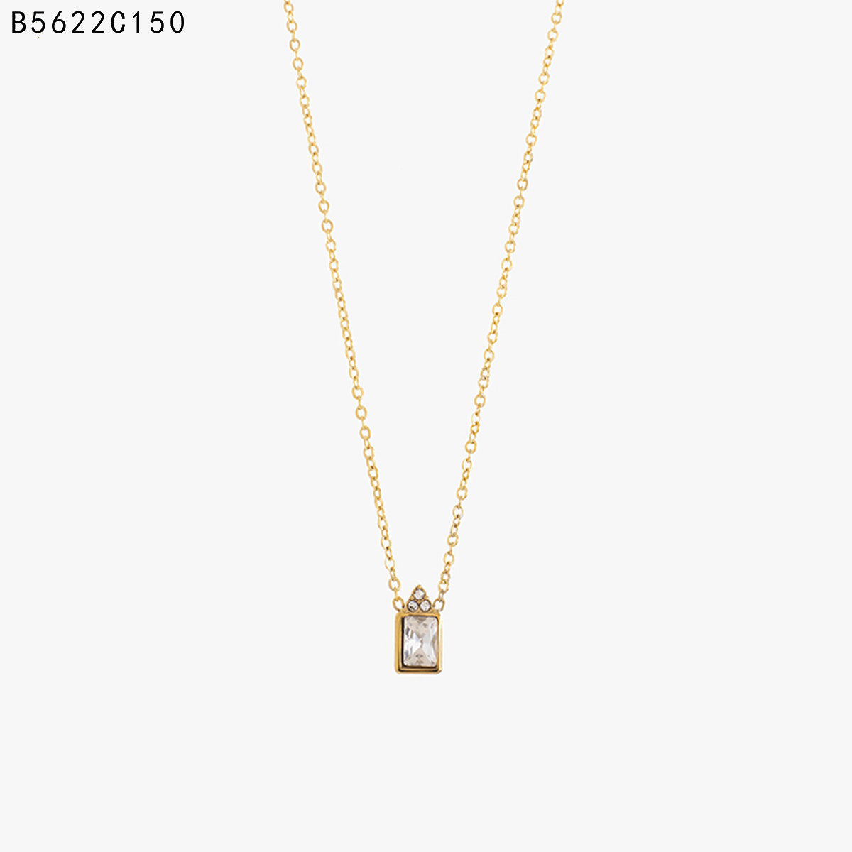 Collar de circón (plata)