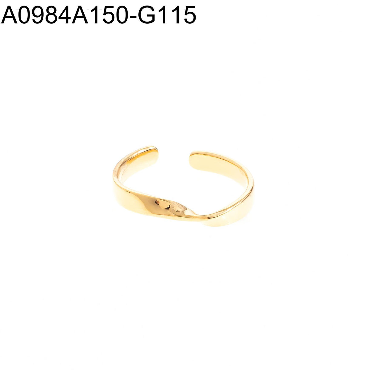 Anillo  Dorado Cinta de Mobius