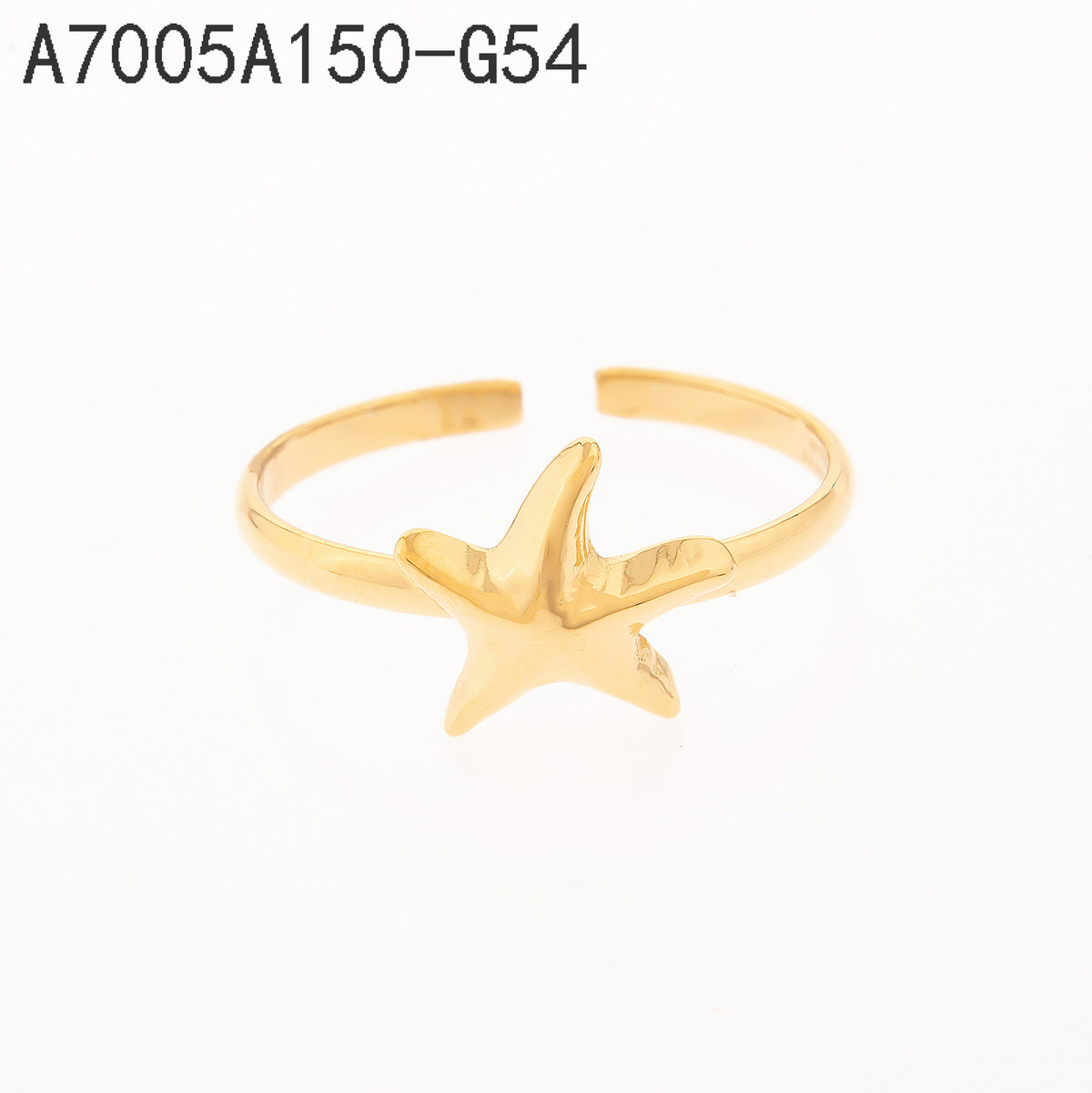 Anillo  Dorado Estrella de mar