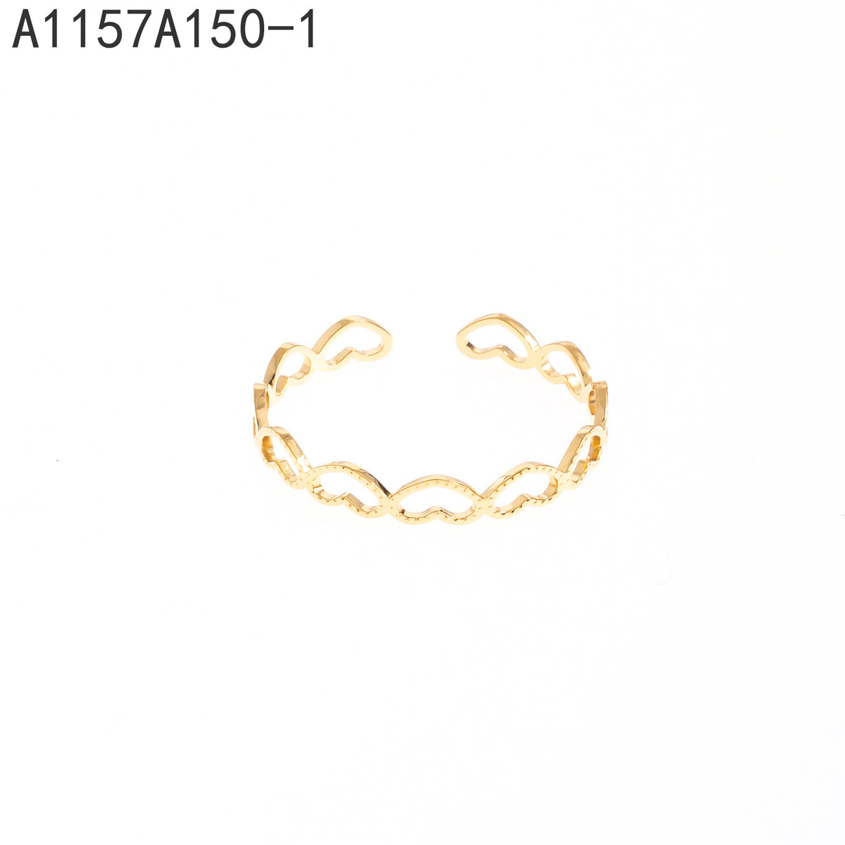 Anillo  Dorado Corazón